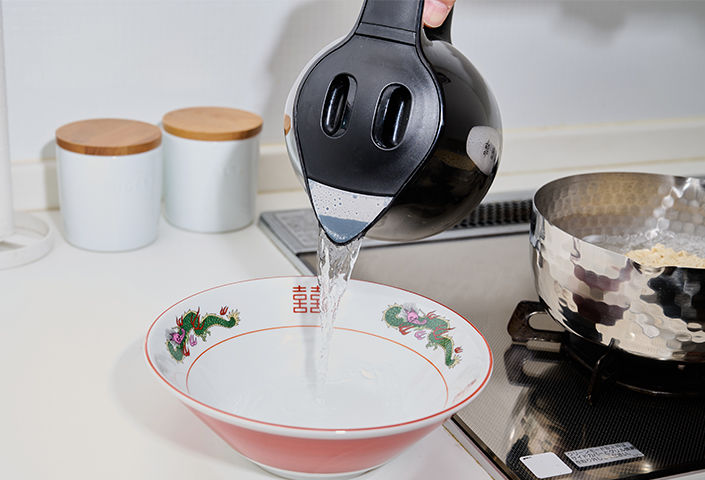 盛り付ける前に器を温めておく