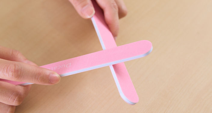 面取りを行っている様子