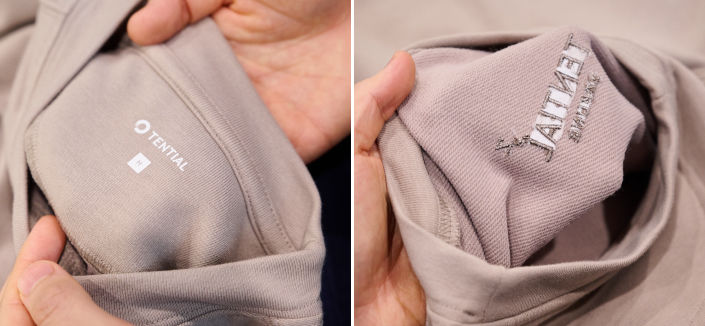 ブランドタグやロゴ刺繍にもこだわりが