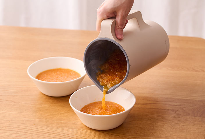 あたたかいスープやポタージュがほったらかしで完成