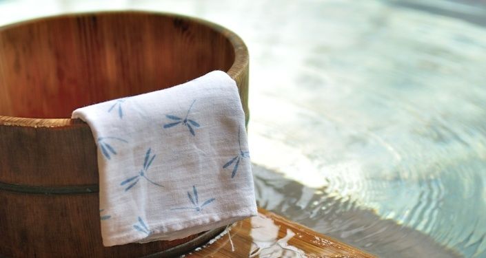 タオルを湯船につけない