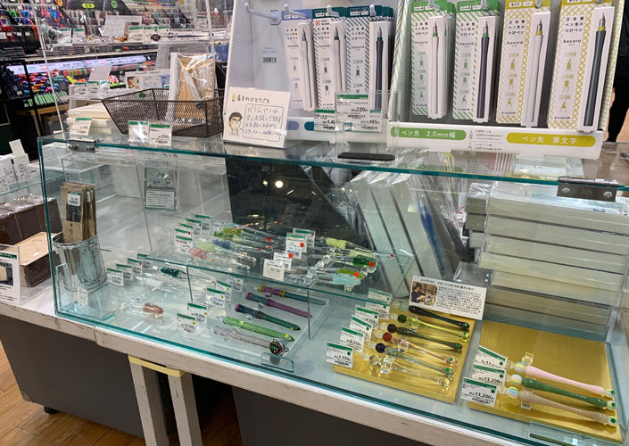 ハンズ新宿店文具コーナーのガラスペン