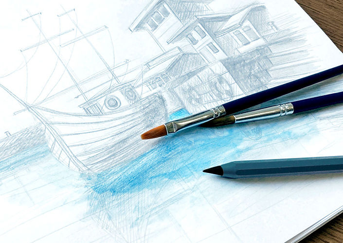 上から絵の具を重ねても滲まないメタシル