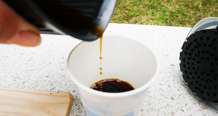 コーヒーの抽出ができました