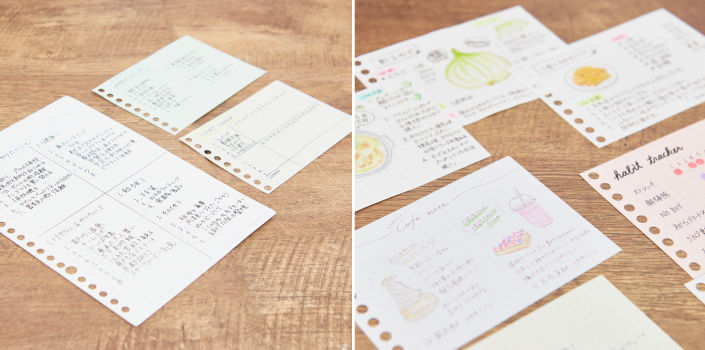 方眼紙のルーズリーフなら、図やイラストが描きやすい