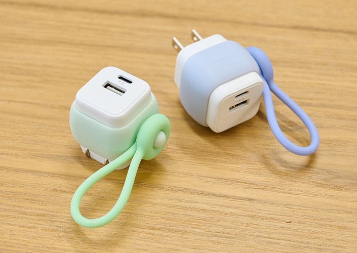 ソニック USB充電器 USB－A＆C ケーブルリング付 ユートリムエル