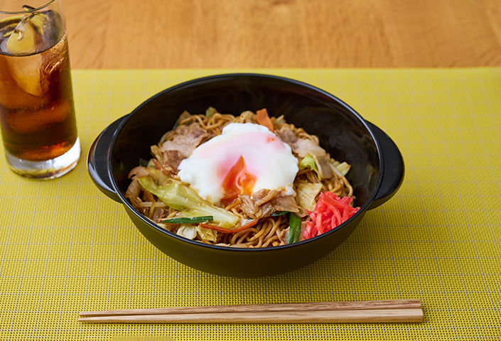 温玉のせスタミナ焼そばの完成です