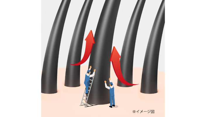 「エアグリップ設計」を採用したシャンプー