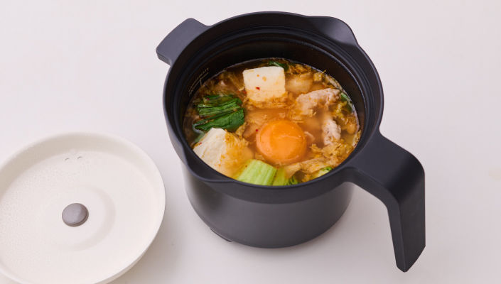 キムチチゲ風スープの完成