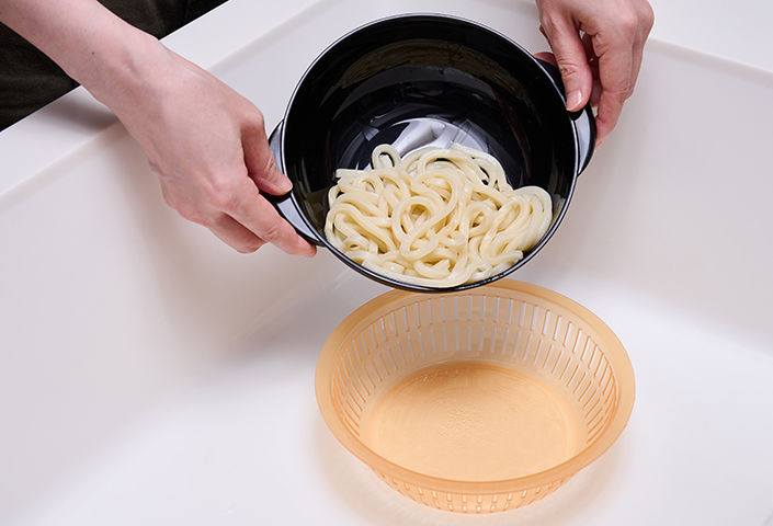 エビス レンジでぶっかけうどん