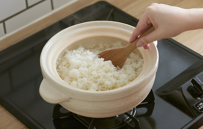 新米を美味しく炊く