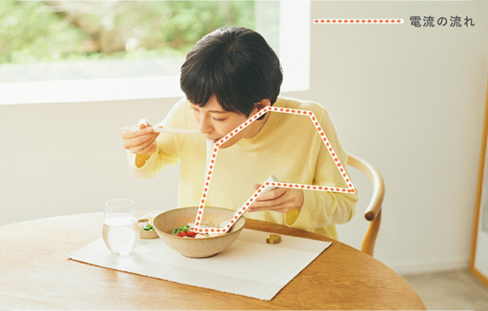 電気の力で塩味やうま味がUP？（※）おいしく減塩したい、健康意識の