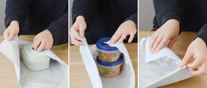 ハンズオリジナル ピタッとくっつく保冷クロス