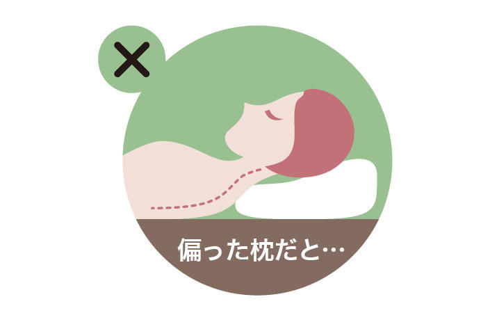 偏った枕だと...