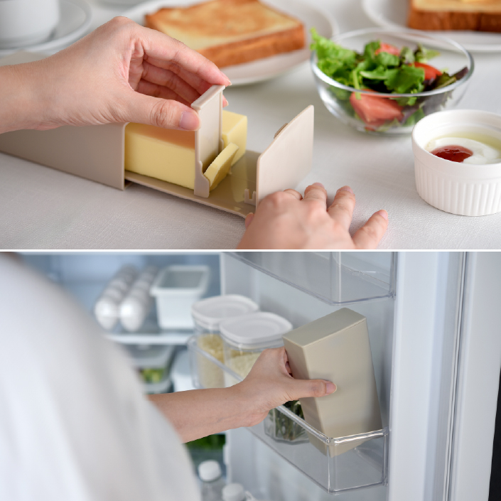 省スペース設計＆カッター付きバターケース