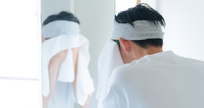 髭剃り後はシェービング剤などをしっかり洗い流す
