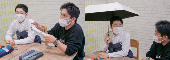 傘【IZA】について語る傘ソムリエ土屋さんと傘バイヤー佐藤