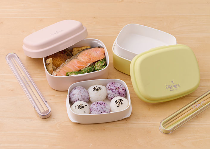 ハンズオリジナル　デジュネ　1段でも2段でも使える2WAY　ランチボックス 