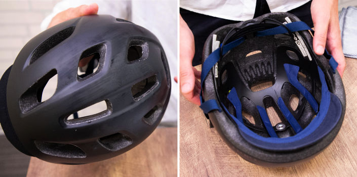 ヘルメットの外側と内側