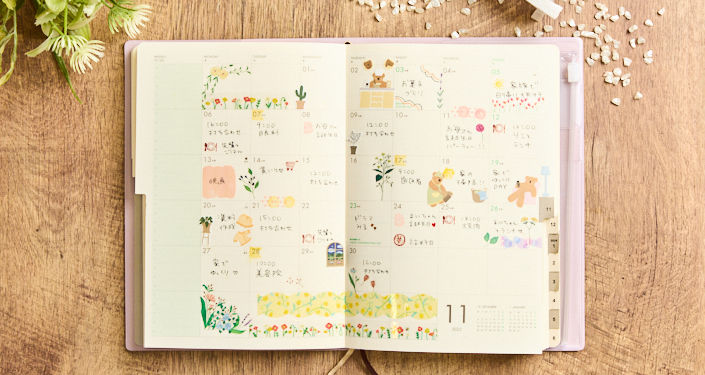 スタンプやステッカーで予定をおしゃれに管理