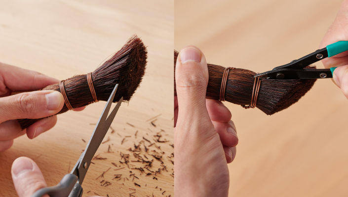 Hand Marks 鉄フライパンに最適な棕櫚ブラシ