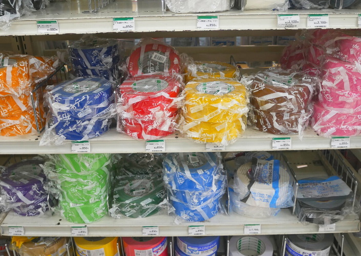 交換グッズの梱包におすすめ〈カラー布粘着テープ〉